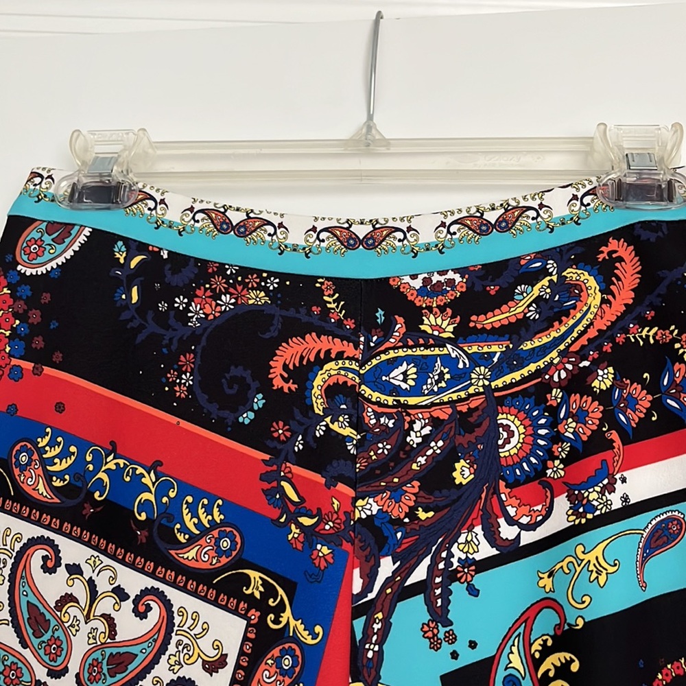 Alice + Olivia vintage-look wide leg colorful palazzo pants size 4. Like new! - Picture 4 of 8
